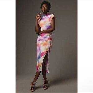 Anthropologie Multicolor Mesh Dress